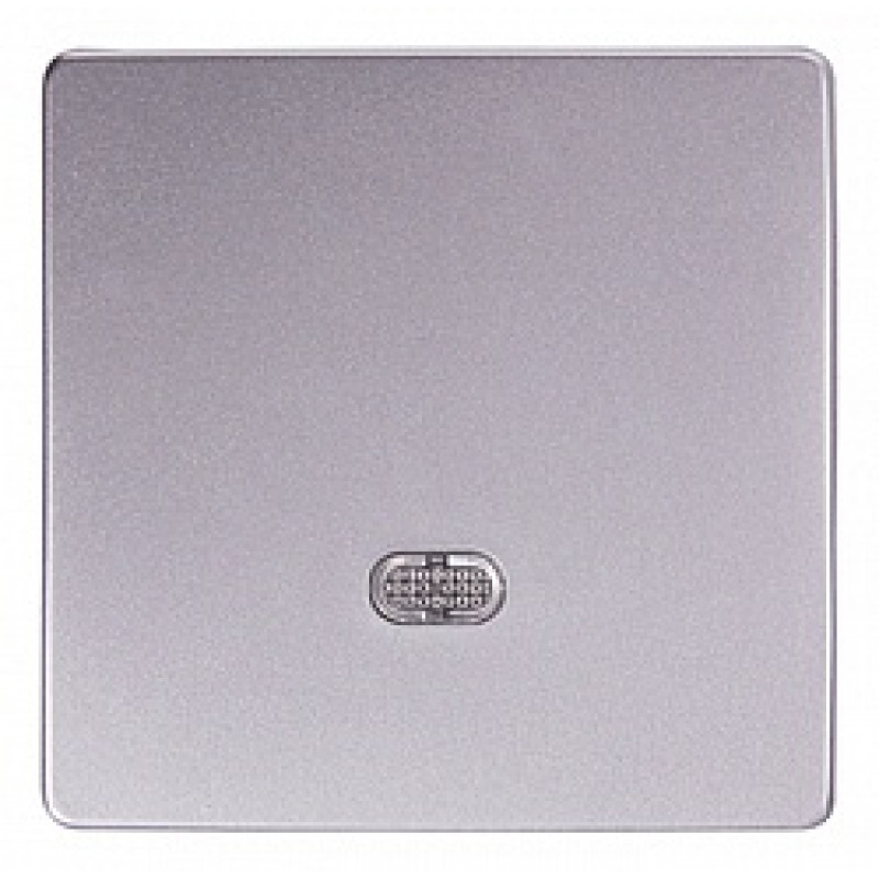 Кнопка E.NEXT e.lux.11651L.pn.aluminium одинарная "алюминий" с подсветкой (ins0040099)