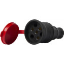 Силова розетка переносна із захисною кришкою каучукова E.NEXT e.socket.rubber.031.25, 4P, 25А (s9100029)