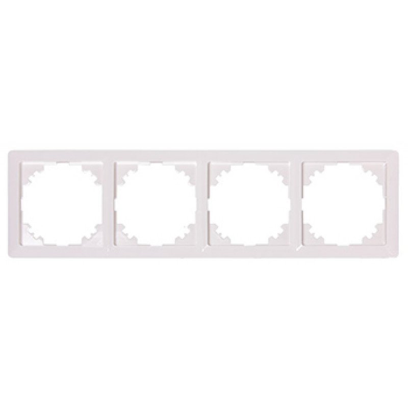 Рамка E.NEXT e.lux.10084L.4.fr.white.shrink 4-місна, біла (запаяна в п/е) (ins0020057)
