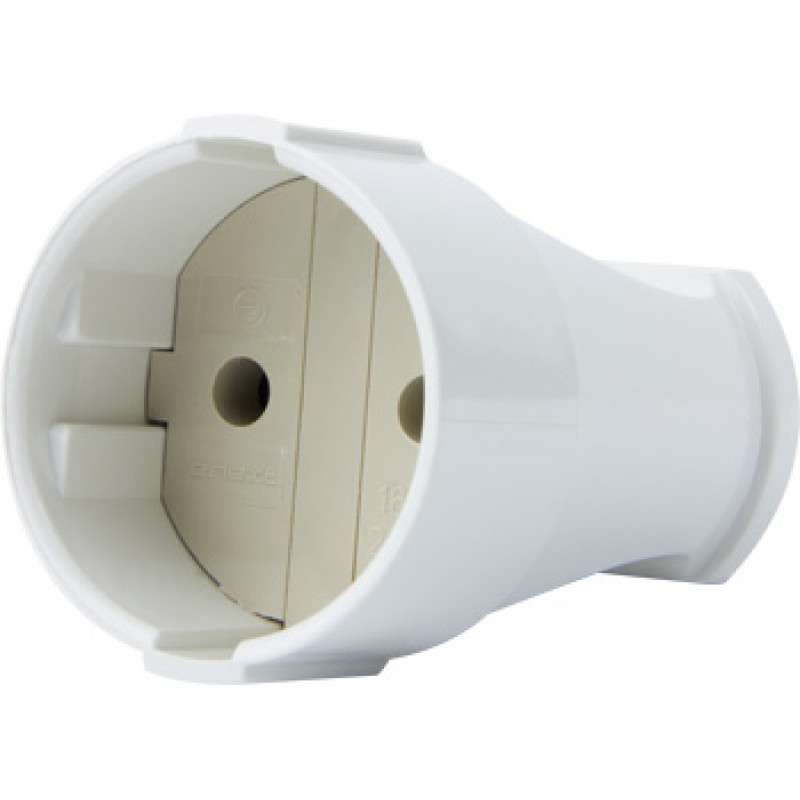 Розетка переносна E.NEXT e.socket.001.10.white, без заземлення, 10А біла (p017001)