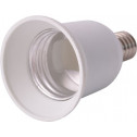 Переходник E.NEXT e.lamp adapter.Е14 / Е27.white, с патрона Е14 на Е27, пластиковый (s9100022)