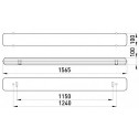 Світильник люмінесцентний лінійний із призматичним плафоном e.lum.cpw.1.58.new 1х58W IP65 (l001080)