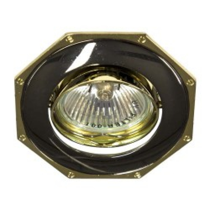 Встраиваемый светильник Feron 305Т MR-16 черный золото (17572)
