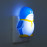 Светильник ночник Feron FN1001 пингвин синий (23221)