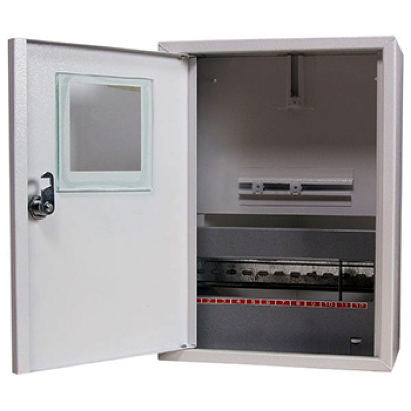 Шкаф e.mbox.stand.n.f1.12.z металлический, под 1-фазный счетчик, 12 модулей навесной, с замком, E.NEXT (s0100007)
