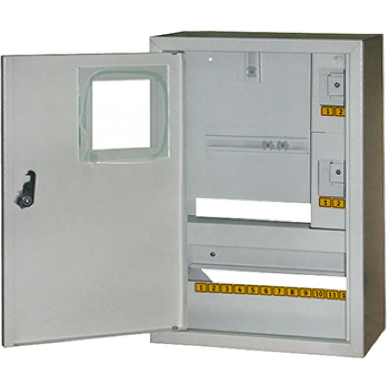 Шкаф e.mbox.stand.n.f1.16.z металлический, под 1-фазный счетчик, 16 модулей навесной, с замком, E.NEXT (s0100009)
