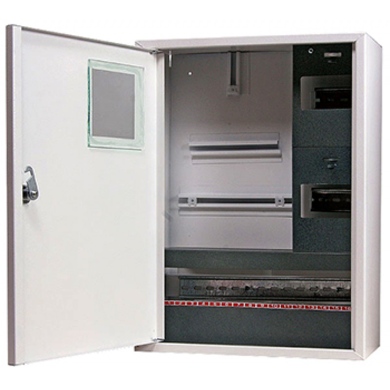 Шкаф e.mbox.stand.n.f3.24.z металлический, под 3-фазный счетчик, 24 модуля навесной, с замком, E.NEXT (s0100013)