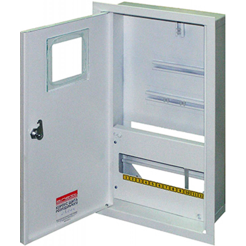 Шкаф e.mbox.stand.w.f3.12.z металлический, под 3-фазный счетчик, 12 модулей встраиваемый, с замком, E.NEXT (s0100010)