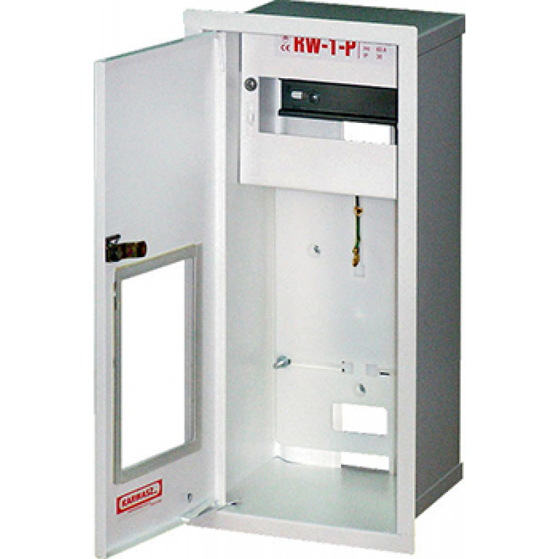 Шкаф распределительный e.mbox.RW-1-P металлический, встраиваемый, под 1-фазный счетчик, 6 модулей 395х175х165 мм, E.NEXT