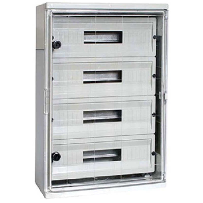 Шкаф ударопрочный из АБС-пластика E.NEXT e.plbox.400.500.175.54m.tr, 400х500х175мм, IP65 с прозрачной дверцей и панелью под 54 модули (CP5114)