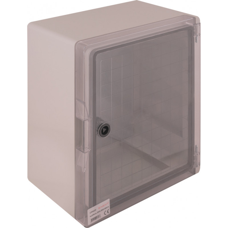 Шкаф ударопрочный из АБС-пластика E.NEXT e.plbox.300.350.165.tr, 300х350х165 мм, IP65 с прозрачными дверцами (CP5031)