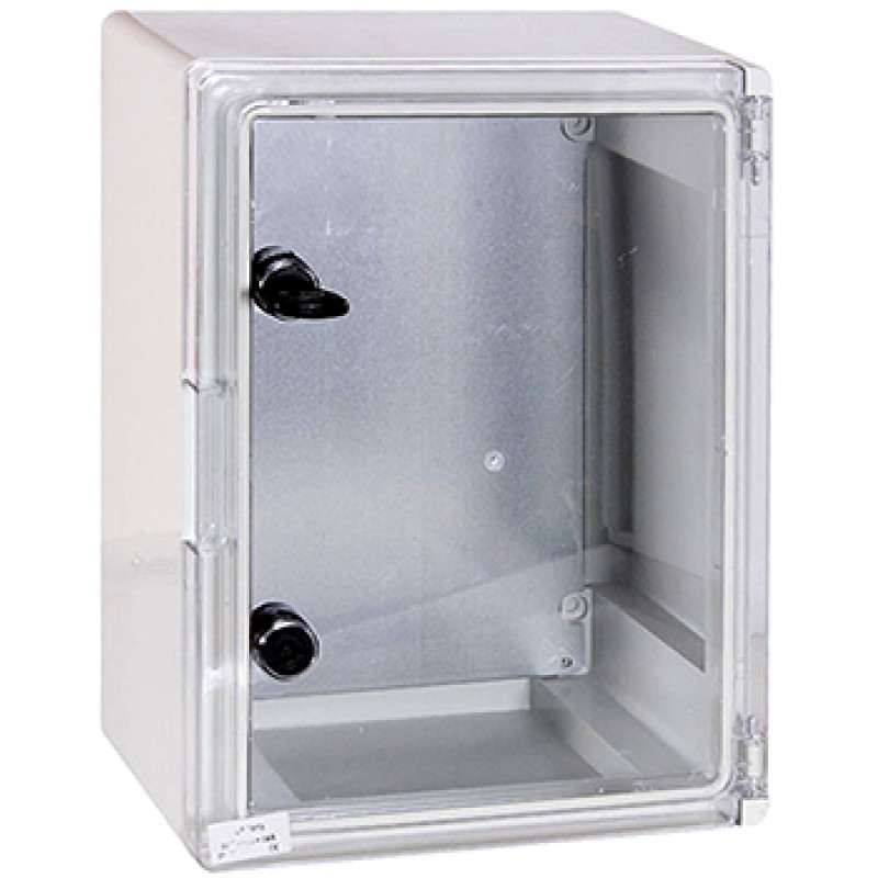 Шкаф ударопрочный из АБС-пластика E.NEXT e.plbox.300.400.195.tr, 300х400х195 мм, IP65 с прозрачными дверцами (CP5013D)