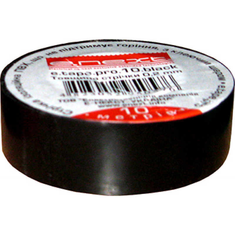 Ізоляційна стрічка E.NEXT e.tape.stand.20.black, чорна (20м)