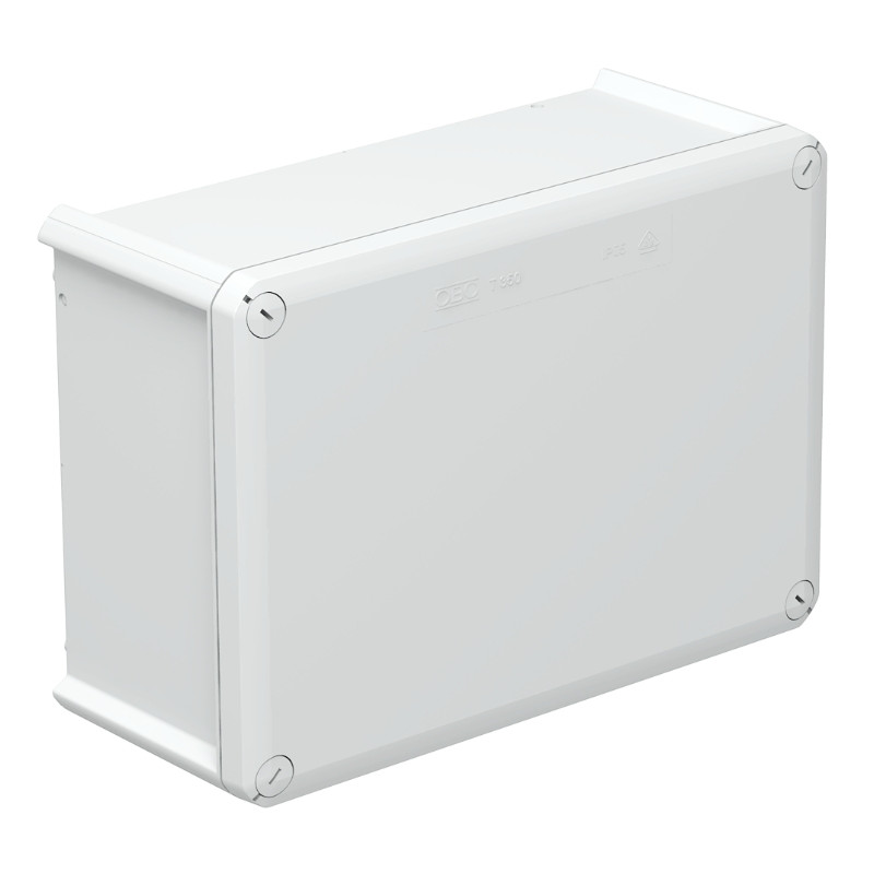 Коробка распределительная Obo Bettermann T 350 OE, 285x201x120, IP 66, светлосерый, без отверстия для ввода