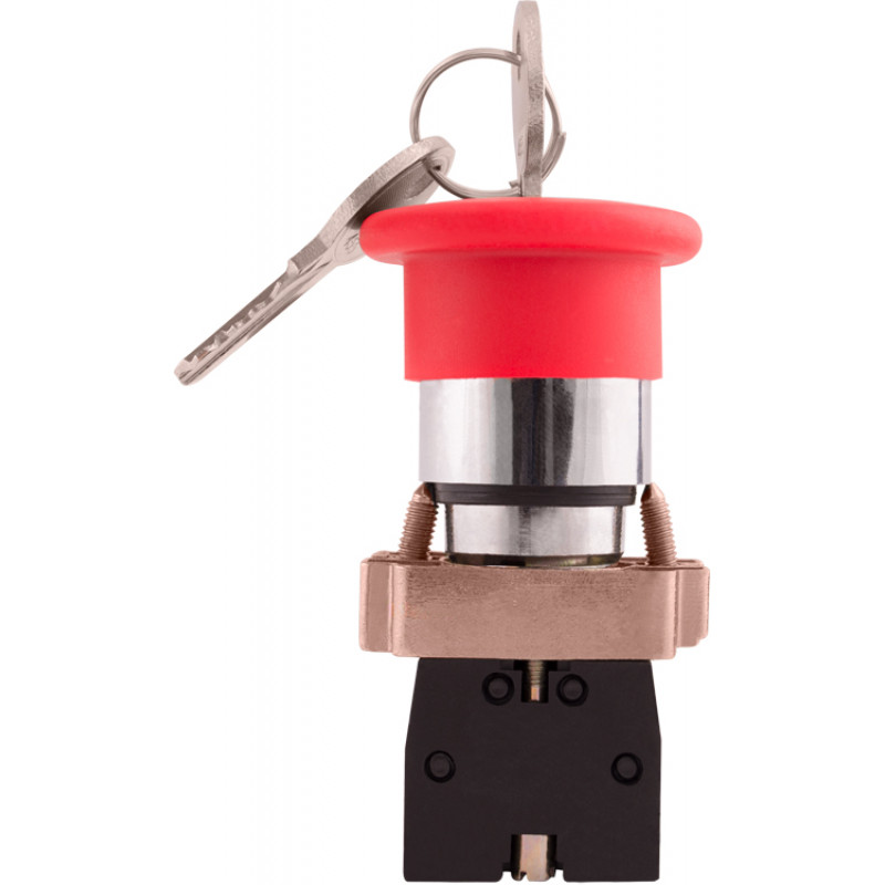 Кнопка управления "грибок" с ключом поворотная E.NEXT красный, 1NC ...