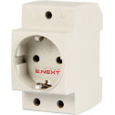 Розетка на DIN-рейку E.NEXT e.socket.pro.din.tms, 230 В, L+N+PE (s004002)