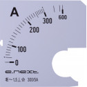 Шкала для амперметра щитового E.NEXT e.meter72.a300.scale АС 300А 72х72мм (s066005)