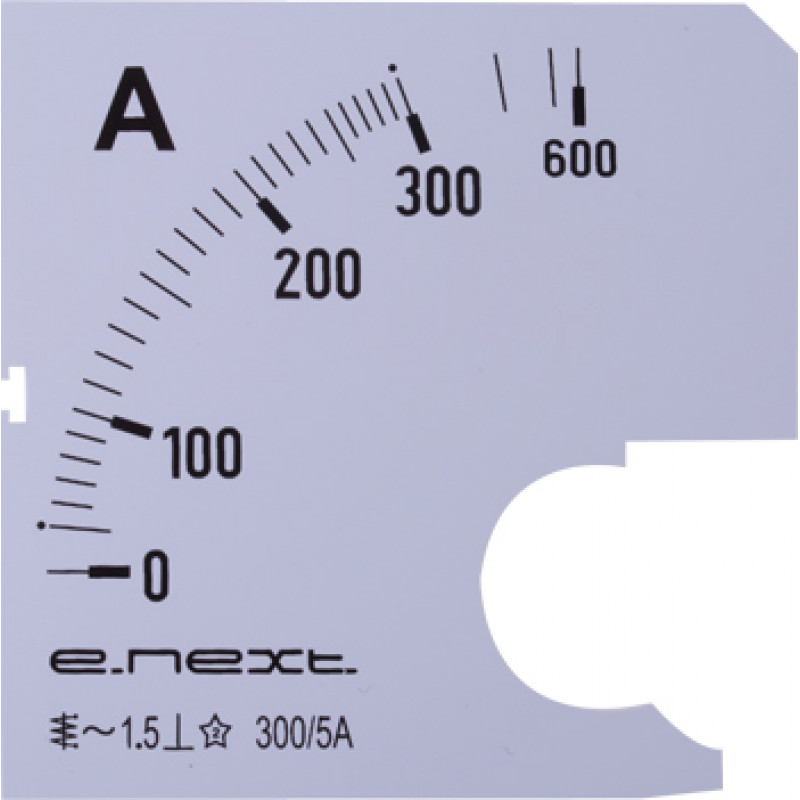 Шкала для амперметра щитового E.NEXT e.meter72.a300.scale АС 300А 72х72мм (s066005)