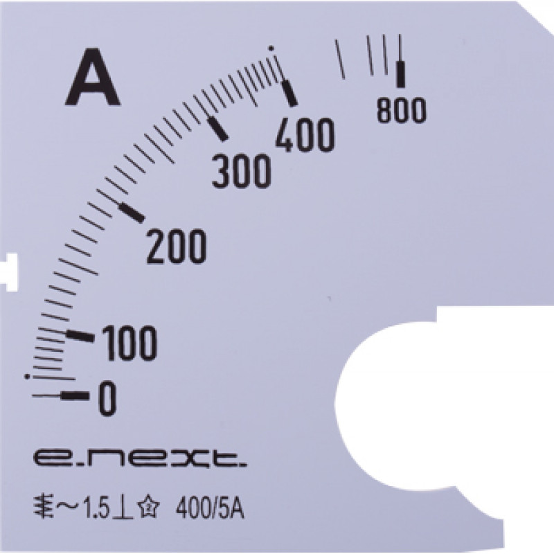 Шкала для амперметра щитового E.NEXT e.meter72.a400.scale АС 400А 72х72мм (s066006)