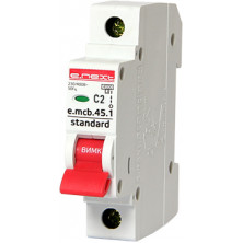 Автоматический выключатель E.NEXT e.mcb.stand.45.1.C2, 1р, 2А, C, 4,5 кА (s002002)