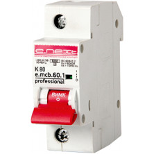 Автоматический выключатель E.NEXT e.mcb.pro.60.1.K 80, 1р, 80А, K, 6кА (p0430002)
