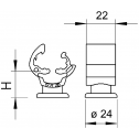 Універсальний тримач для круглих провідників d 8-10 мм, 20 мм/M8, OBO Bettermann сірий пластик (5207444)